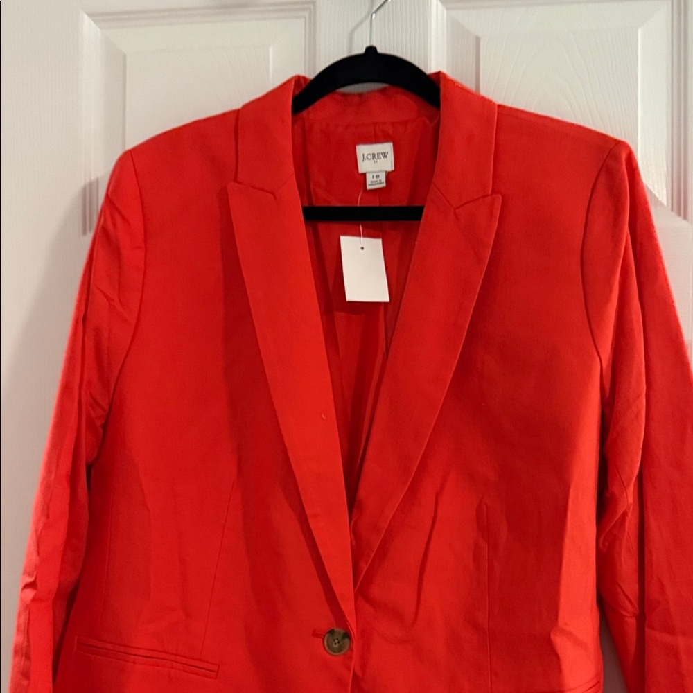 J. Crew Vibrant Orange Women's Blazer - Picture 2 of 5